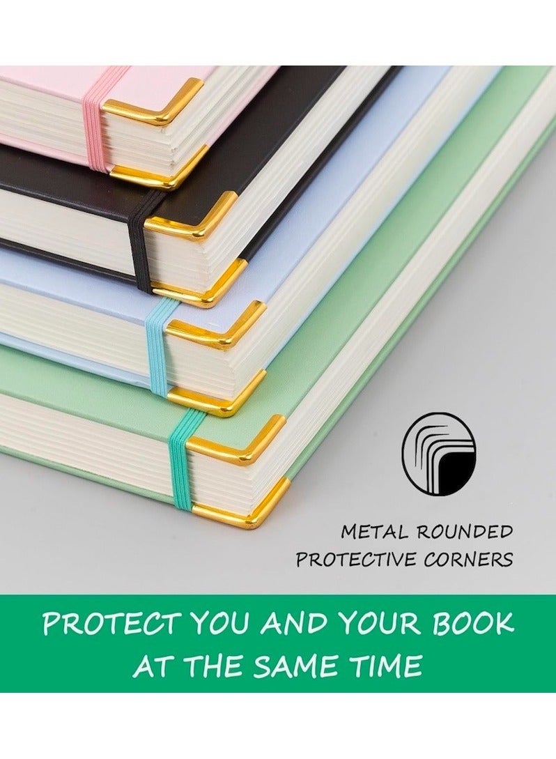 A4 Hardcover Spiral Notebook 300 Pages, Premium 110GSM Thick Lined Paper Notebook With Metal Rounded Include 12pcs Index Tabs, Good Choose For Work,School, Journal, Black - Image 4